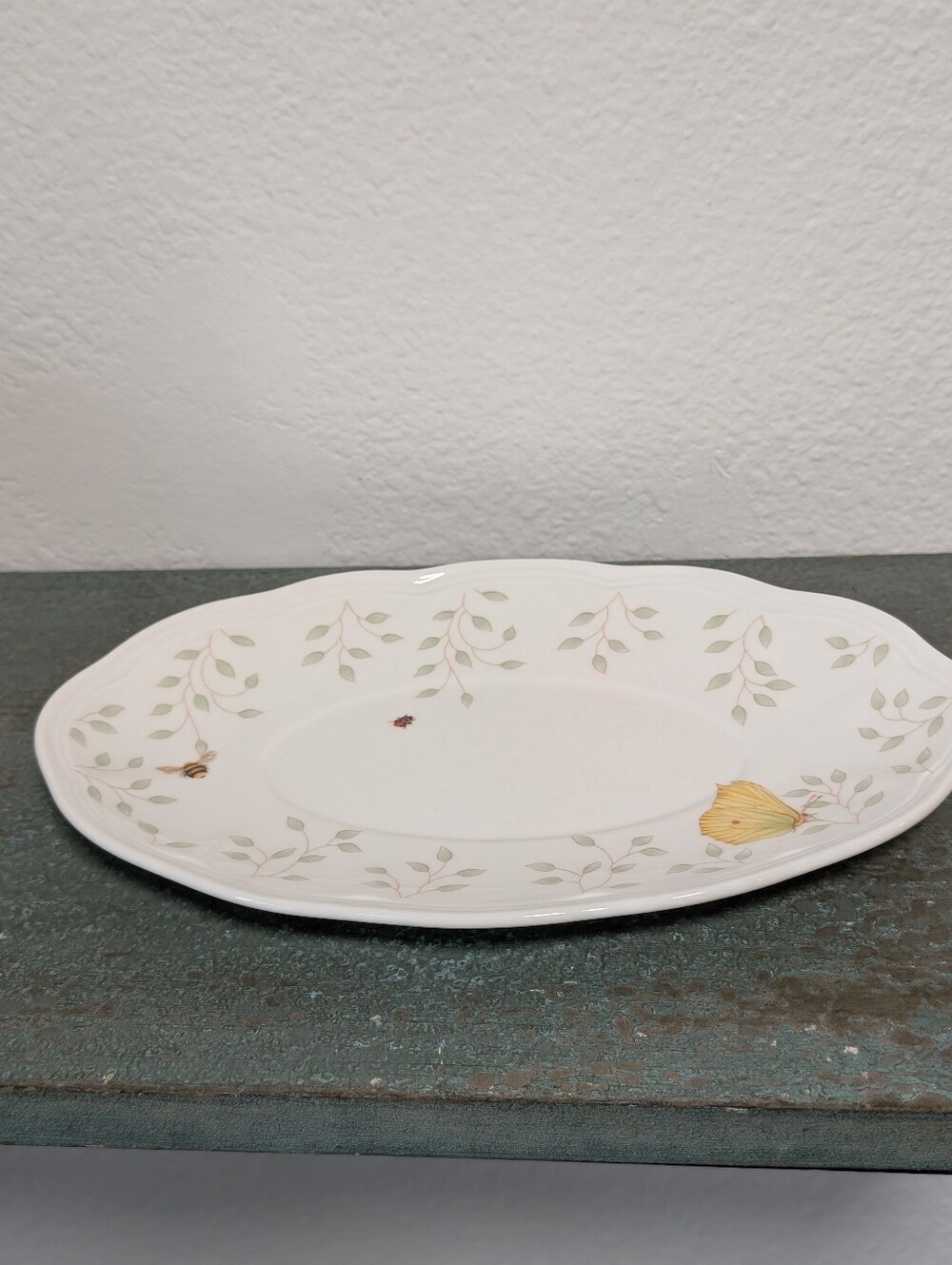 Vintage Lenox Butterfly Meadow Gravy Boat & Matching Under Plate Cottagecore - Picture 4 of 9